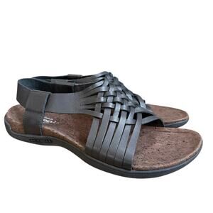 Merrell District Mahana Backstrap Black Woven Strap Sandals Performance size 9